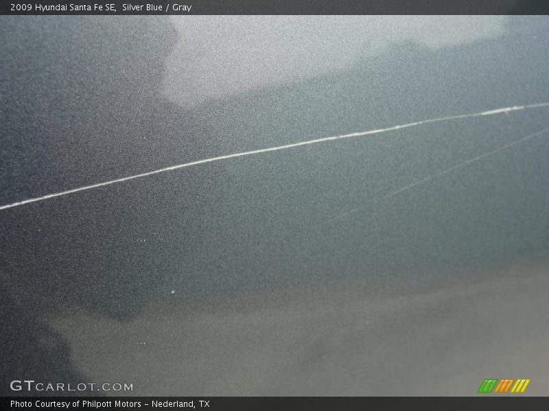 Silver Blue / Gray 2009 Hyundai Santa Fe SE