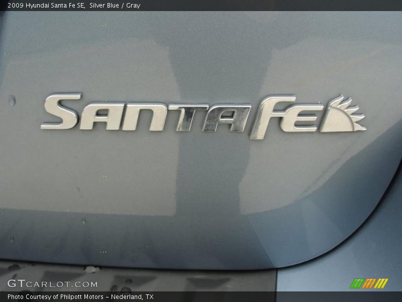 Silver Blue / Gray 2009 Hyundai Santa Fe SE