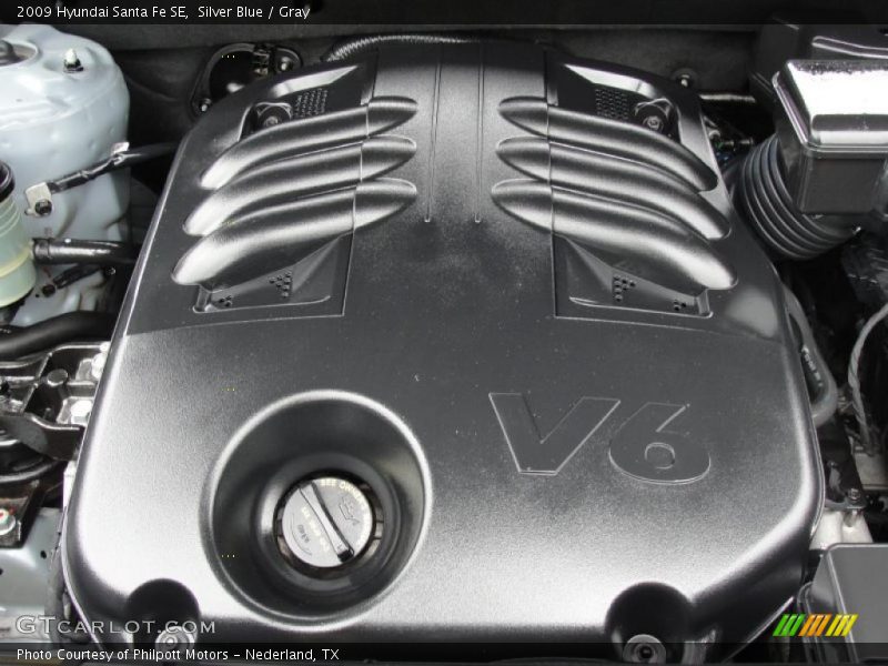 Silver Blue / Gray 2009 Hyundai Santa Fe SE