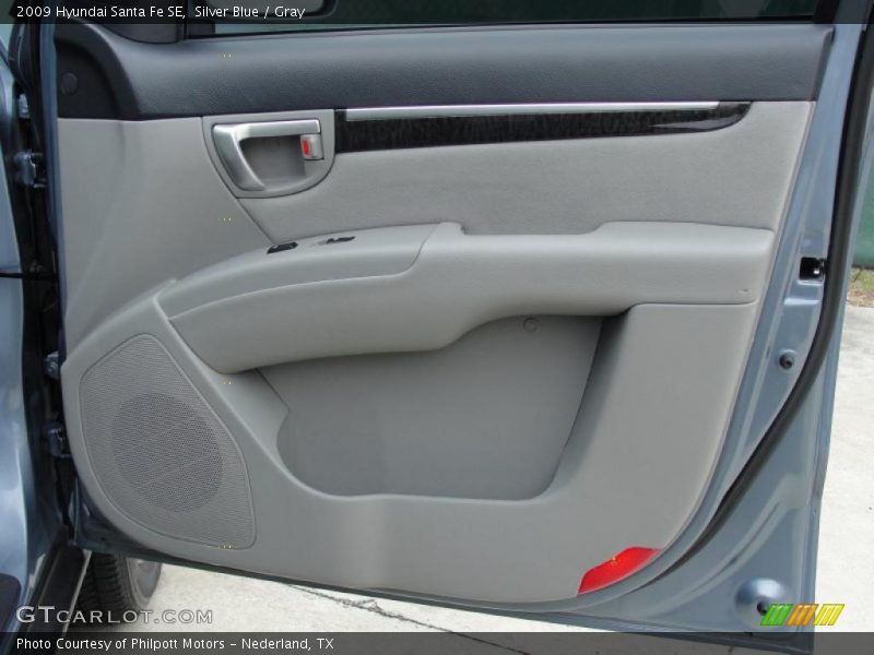 Silver Blue / Gray 2009 Hyundai Santa Fe SE