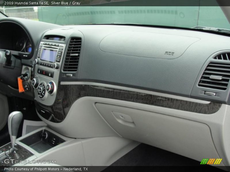 Silver Blue / Gray 2009 Hyundai Santa Fe SE