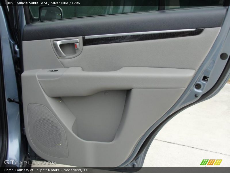 Silver Blue / Gray 2009 Hyundai Santa Fe SE
