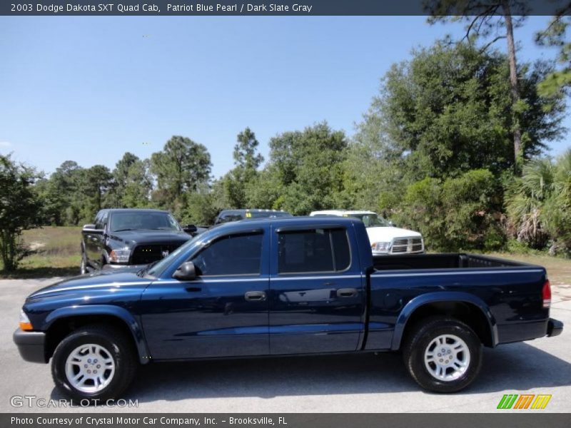 Patriot Blue Pearl / Dark Slate Gray 2003 Dodge Dakota SXT Quad Cab