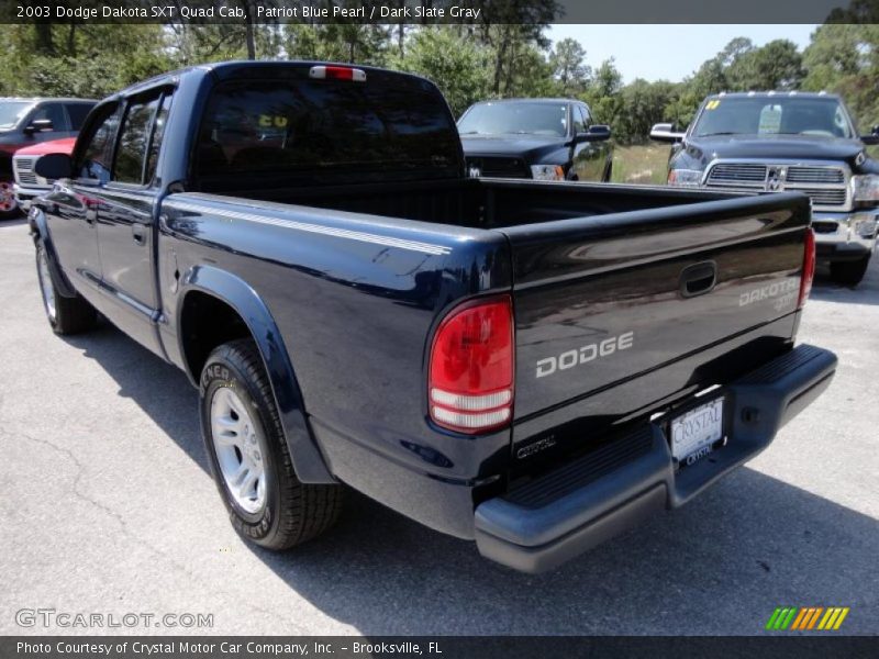 Patriot Blue Pearl / Dark Slate Gray 2003 Dodge Dakota SXT Quad Cab
