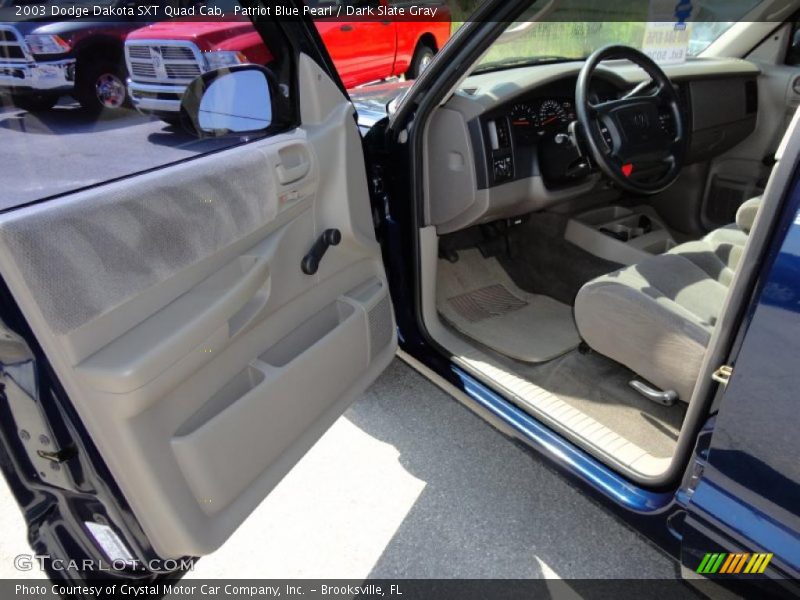 Patriot Blue Pearl / Dark Slate Gray 2003 Dodge Dakota SXT Quad Cab