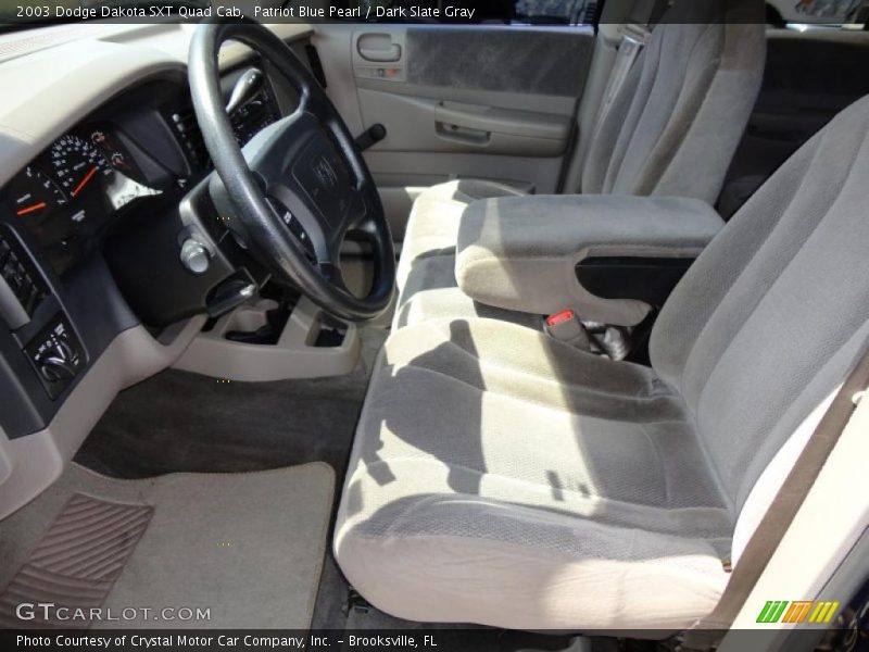 Patriot Blue Pearl / Dark Slate Gray 2003 Dodge Dakota SXT Quad Cab