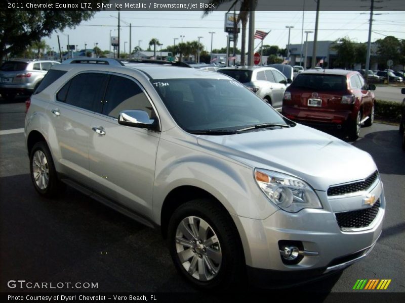 Silver Ice Metallic / Brownstone/Jet Black 2011 Chevrolet Equinox LTZ