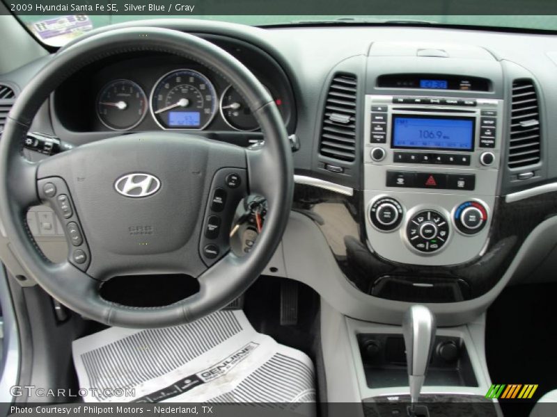 Silver Blue / Gray 2009 Hyundai Santa Fe SE