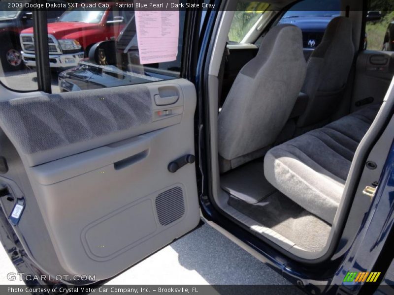 Patriot Blue Pearl / Dark Slate Gray 2003 Dodge Dakota SXT Quad Cab