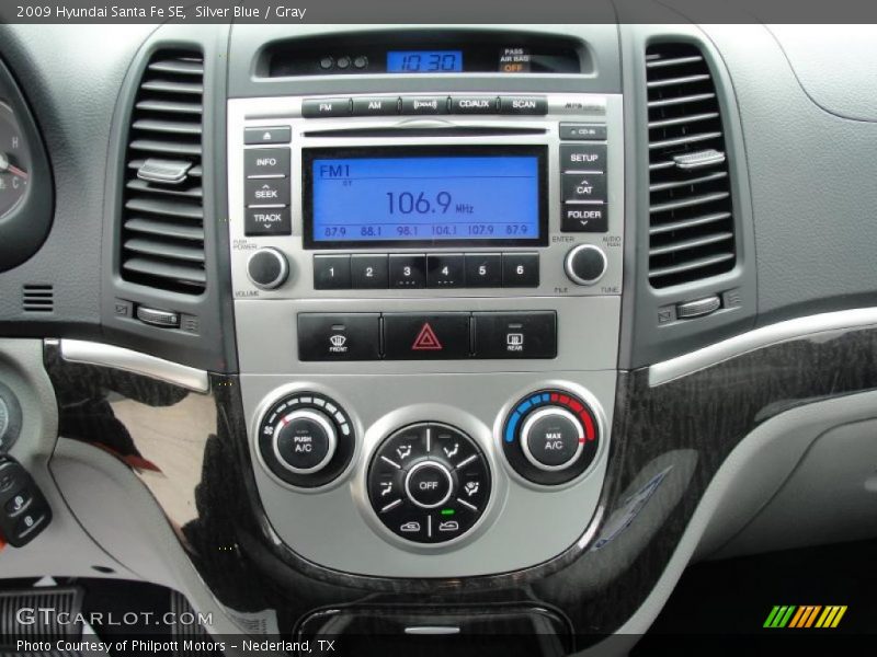 Silver Blue / Gray 2009 Hyundai Santa Fe SE