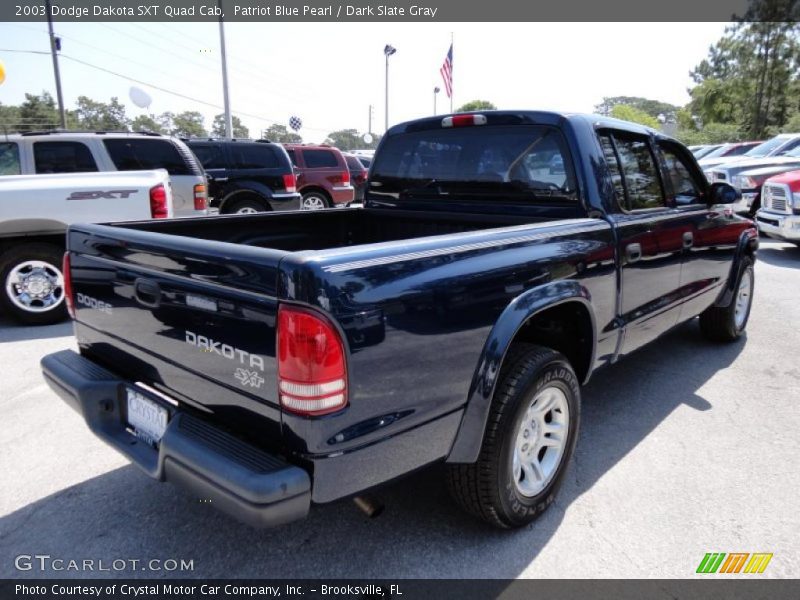 Patriot Blue Pearl / Dark Slate Gray 2003 Dodge Dakota SXT Quad Cab