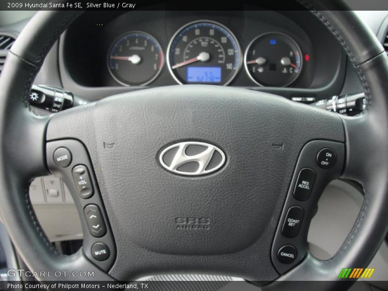 Silver Blue / Gray 2009 Hyundai Santa Fe SE