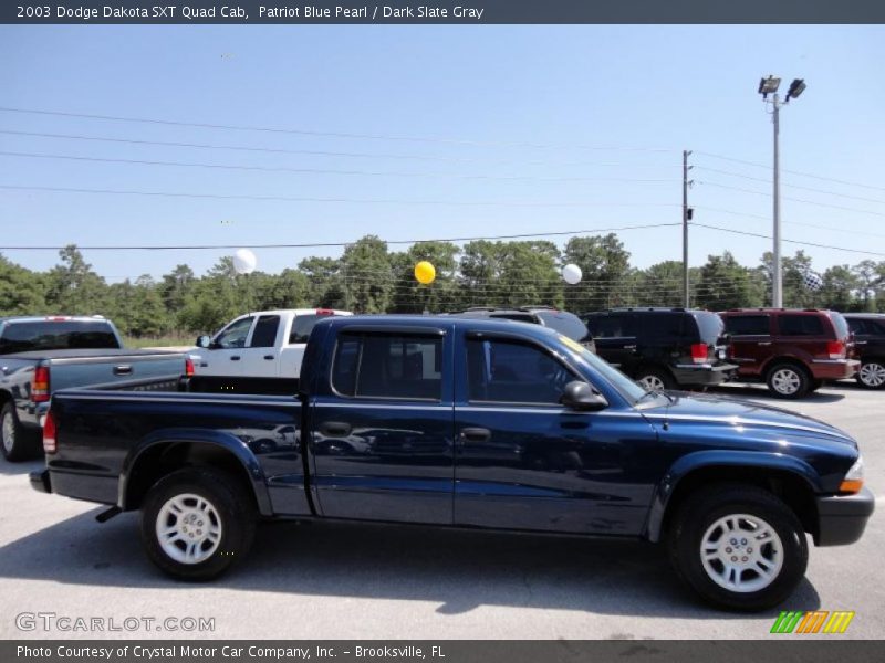 Patriot Blue Pearl / Dark Slate Gray 2003 Dodge Dakota SXT Quad Cab