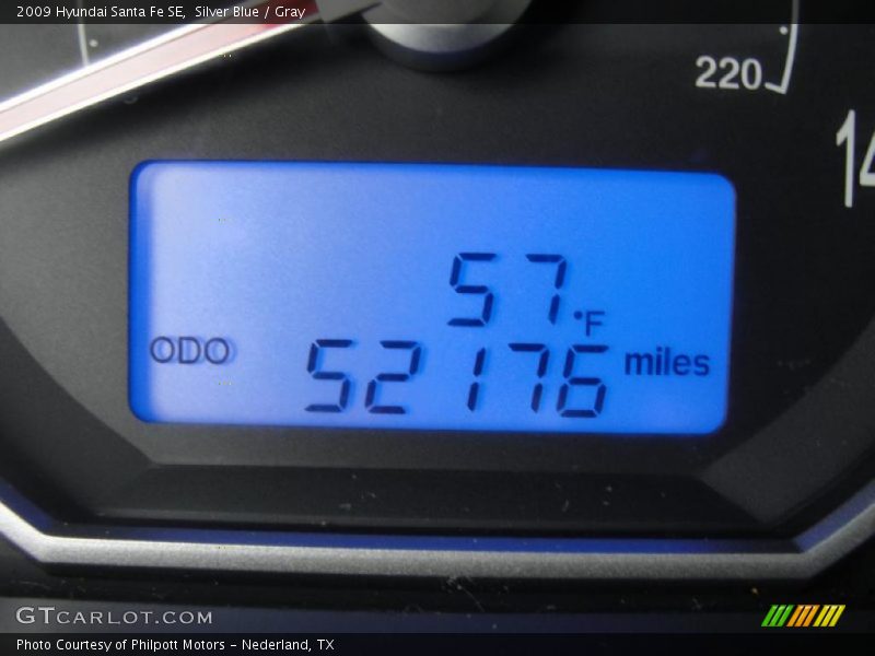 Silver Blue / Gray 2009 Hyundai Santa Fe SE