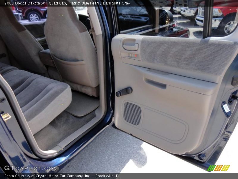 Patriot Blue Pearl / Dark Slate Gray 2003 Dodge Dakota SXT Quad Cab