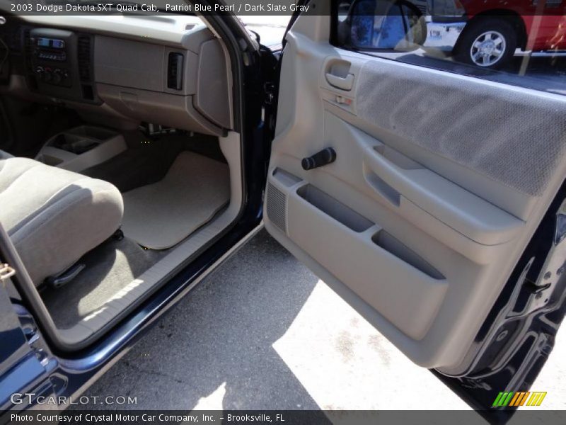 Patriot Blue Pearl / Dark Slate Gray 2003 Dodge Dakota SXT Quad Cab