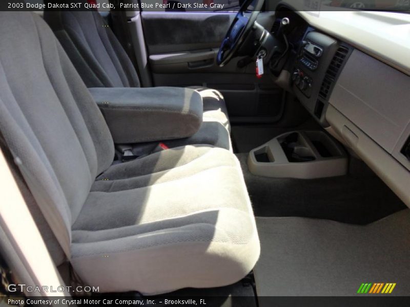 Patriot Blue Pearl / Dark Slate Gray 2003 Dodge Dakota SXT Quad Cab