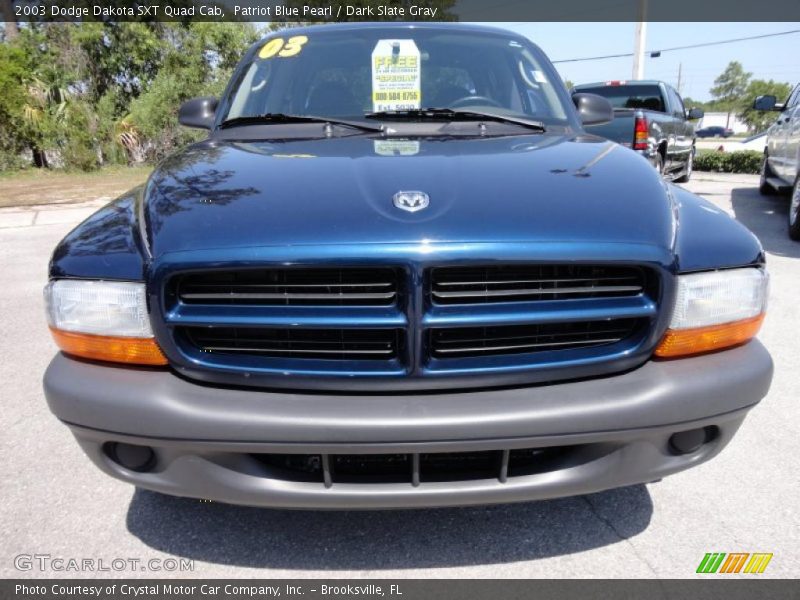 Patriot Blue Pearl / Dark Slate Gray 2003 Dodge Dakota SXT Quad Cab