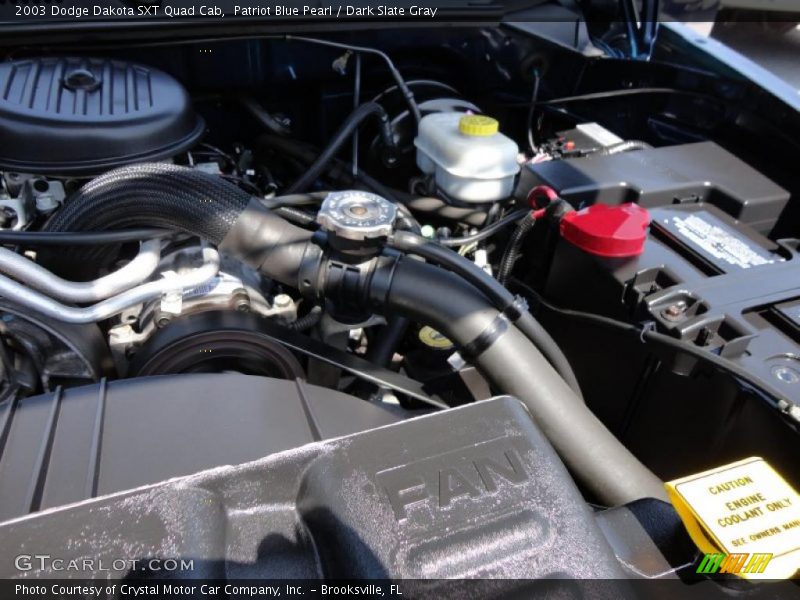 Patriot Blue Pearl / Dark Slate Gray 2003 Dodge Dakota SXT Quad Cab