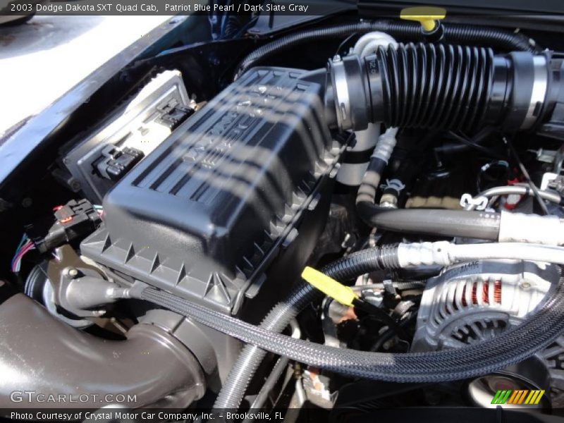 Patriot Blue Pearl / Dark Slate Gray 2003 Dodge Dakota SXT Quad Cab
