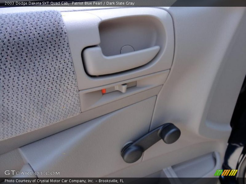 Patriot Blue Pearl / Dark Slate Gray 2003 Dodge Dakota SXT Quad Cab