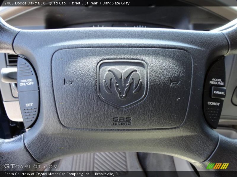 Patriot Blue Pearl / Dark Slate Gray 2003 Dodge Dakota SXT Quad Cab