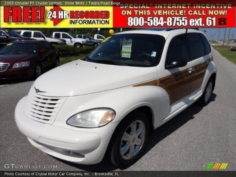 Stone White / Taupe/Pearl Beige 2003 Chrysler PT Cruiser Limited
