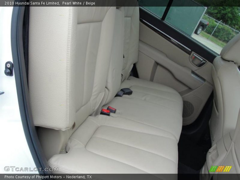 Pearl White / Beige 2010 Hyundai Santa Fe Limited