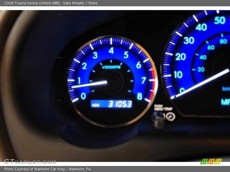 Slate Metallic / Stone 2008 Toyota Sienna Limited AWD