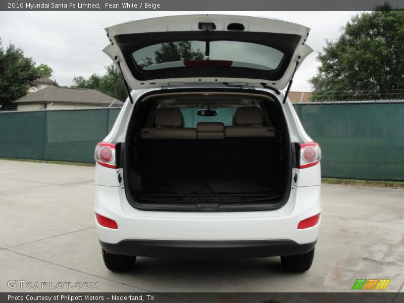 Pearl White / Beige 2010 Hyundai Santa Fe Limited