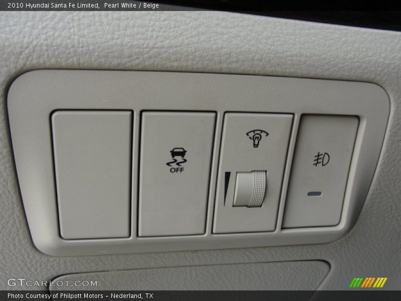 Pearl White / Beige 2010 Hyundai Santa Fe Limited
