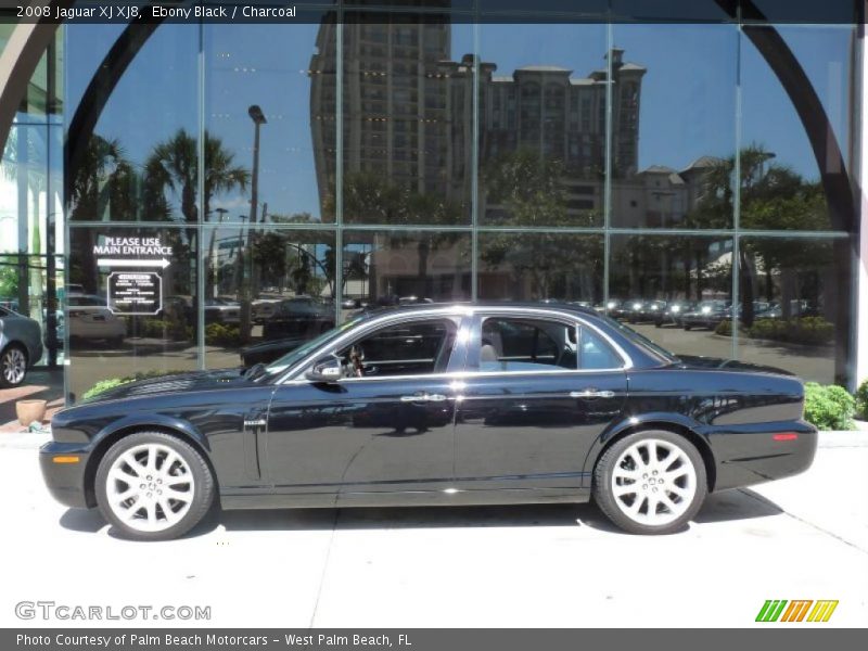 Ebony Black / Charcoal 2008 Jaguar XJ XJ8