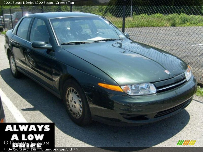 Green / Tan 2001 Saturn L Series L200 Sedan