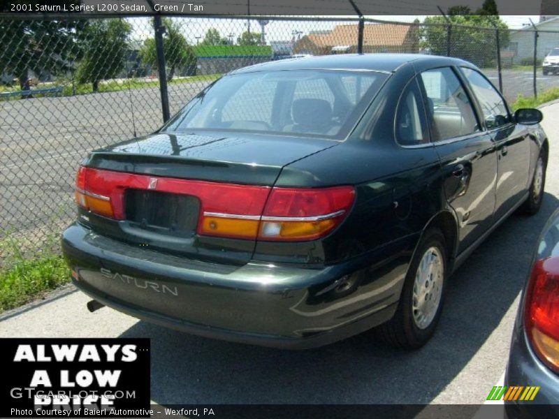 Green / Tan 2001 Saturn L Series L200 Sedan