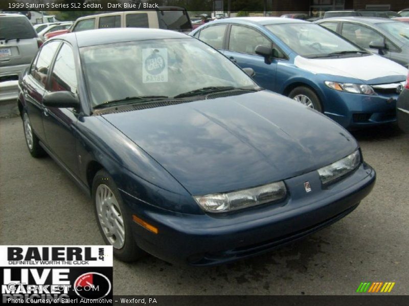 Dark Blue / Black 1999 Saturn S Series SL2 Sedan