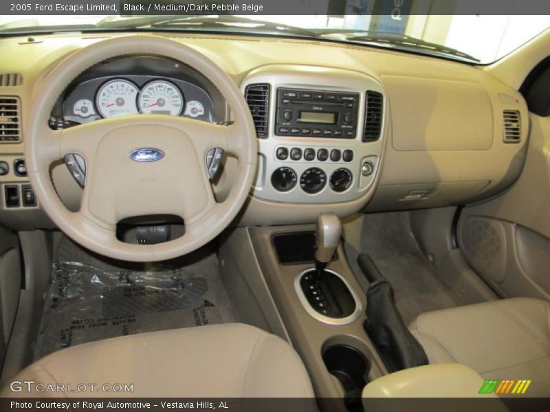 Black / Medium/Dark Pebble Beige 2005 Ford Escape Limited