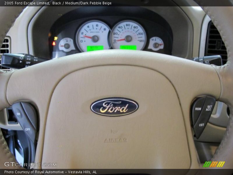 Black / Medium/Dark Pebble Beige 2005 Ford Escape Limited
