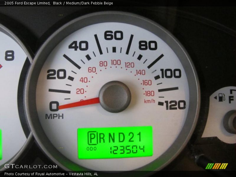 Black / Medium/Dark Pebble Beige 2005 Ford Escape Limited
