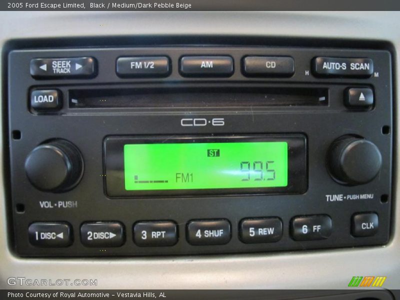 Black / Medium/Dark Pebble Beige 2005 Ford Escape Limited