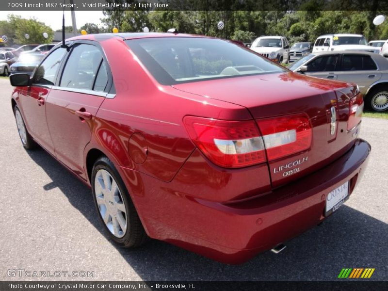 Vivid Red Metallic / Light Stone 2009 Lincoln MKZ Sedan