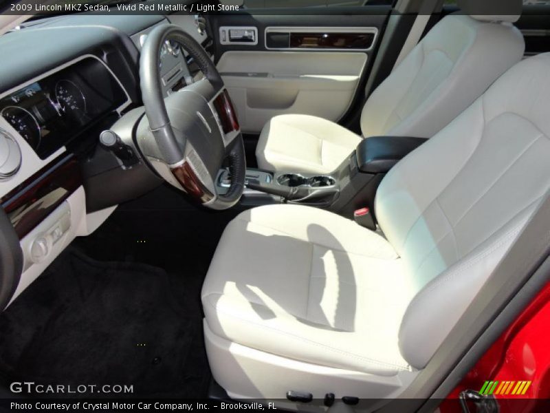 Vivid Red Metallic / Light Stone 2009 Lincoln MKZ Sedan