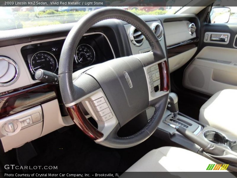 Vivid Red Metallic / Light Stone 2009 Lincoln MKZ Sedan