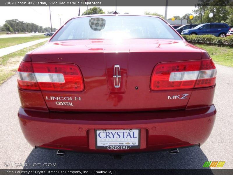 Vivid Red Metallic / Light Stone 2009 Lincoln MKZ Sedan