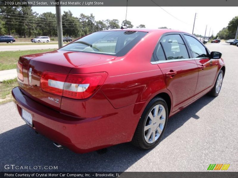 Vivid Red Metallic / Light Stone 2009 Lincoln MKZ Sedan