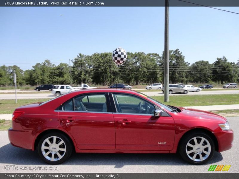 Vivid Red Metallic / Light Stone 2009 Lincoln MKZ Sedan