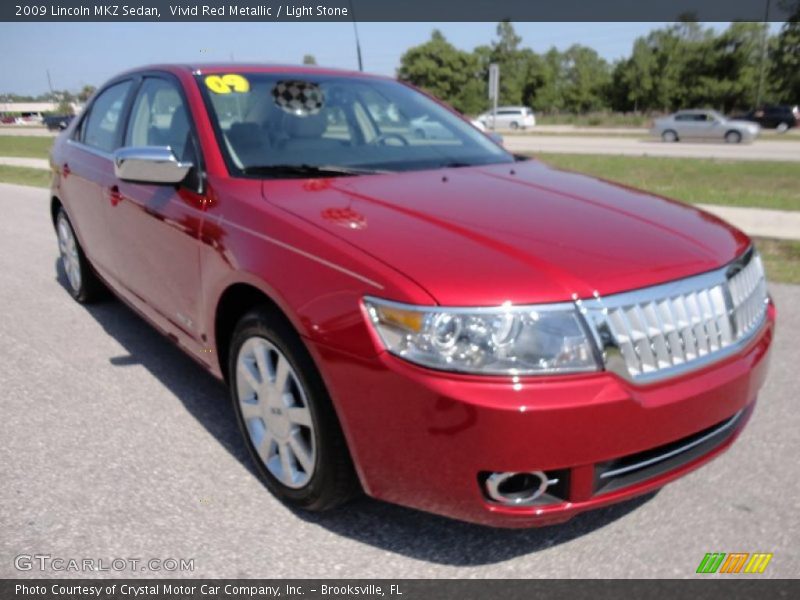 Vivid Red Metallic / Light Stone 2009 Lincoln MKZ Sedan