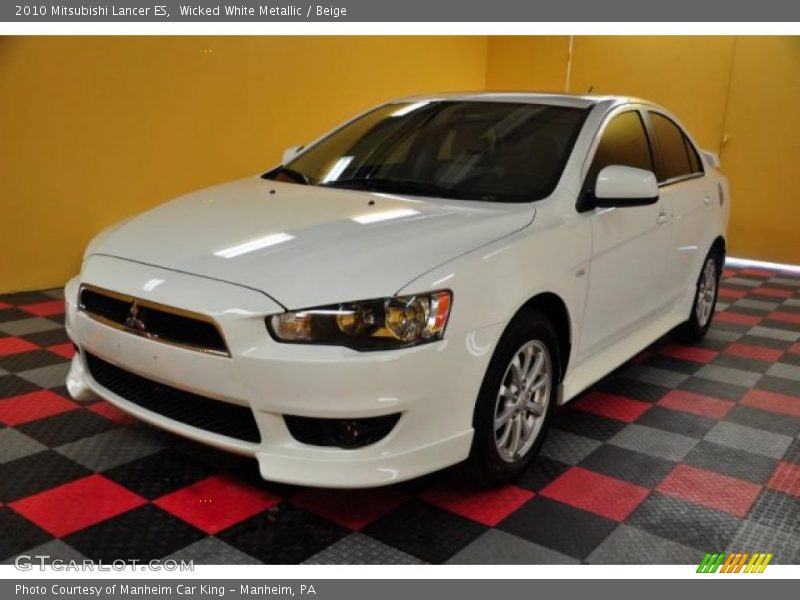 Wicked White Metallic / Beige 2010 Mitsubishi Lancer ES