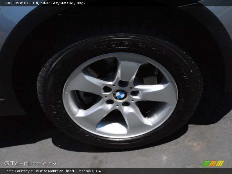Silver Grey Metallic / Black 2008 BMW X3 3.0si
