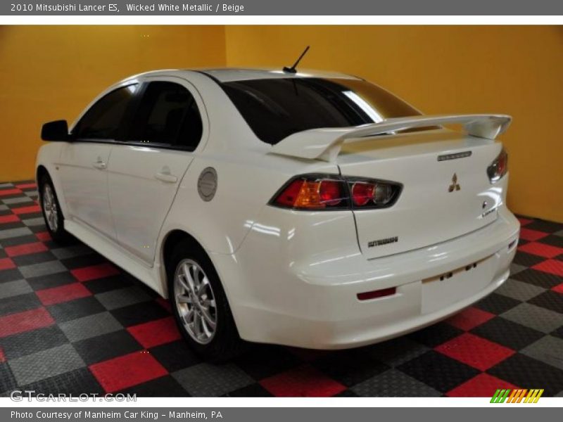 Wicked White Metallic / Beige 2010 Mitsubishi Lancer ES
