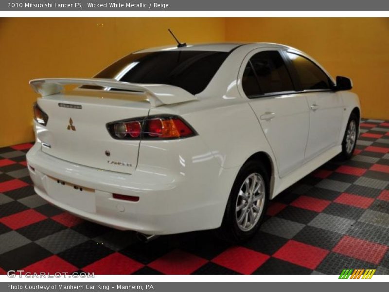 Wicked White Metallic / Beige 2010 Mitsubishi Lancer ES
